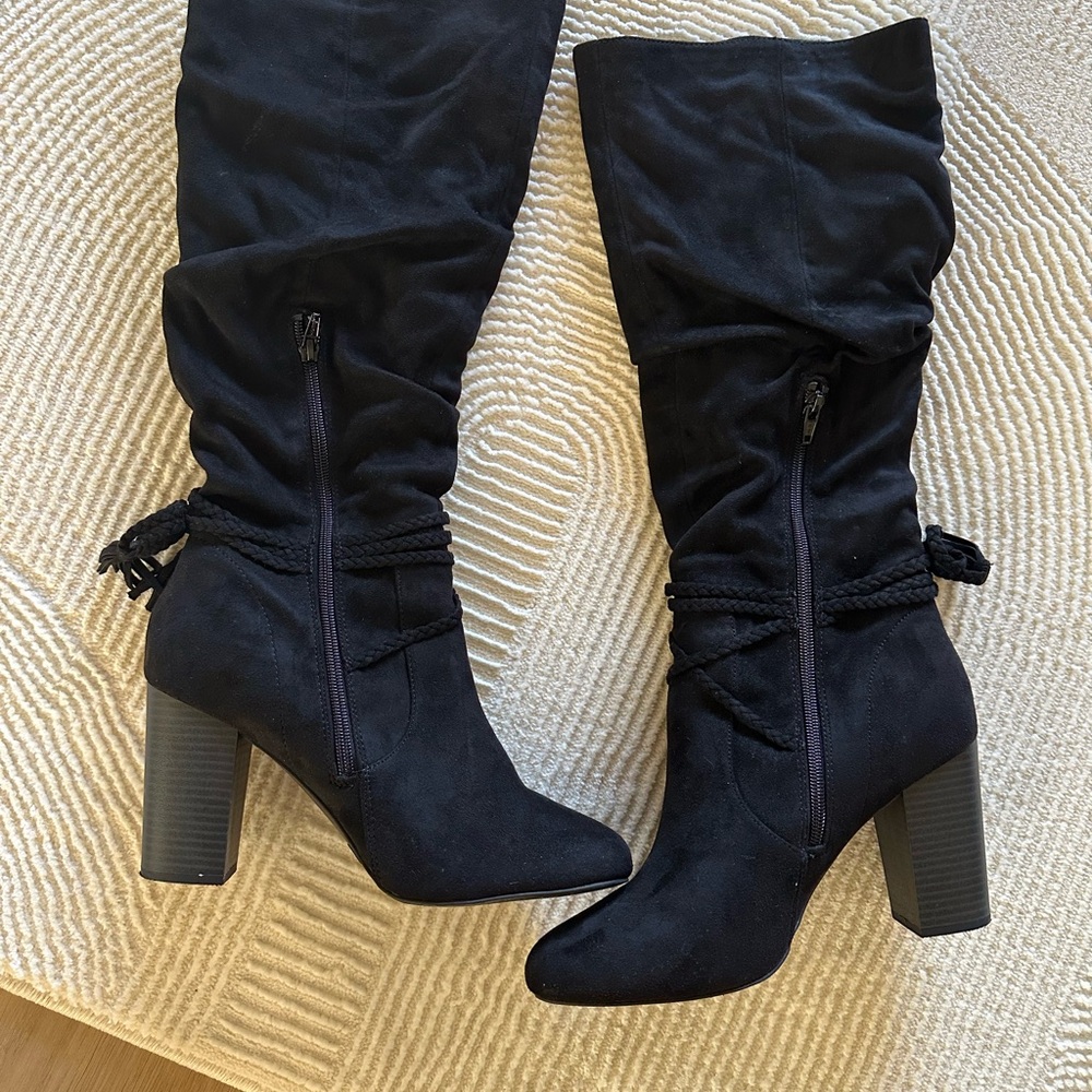 Candies black knee high boots